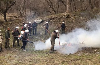 К ликвидации ЧС готовы: в Кавказском заповеднике прошли учения по борьбе с лесными пожарами